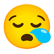 Emoji 😪 Faccina Assonnata su Google Android 11.0.