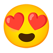 Emoji 😍 Faccina Con Sorriso E Occhi A Cuore su Google Android 11.0.