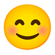 😊 Emoji Cara Feliz Con Ojos Sonrientes en Google Android 11.0.