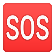 Emoji 🆘 Pulsante SOS su Google Android 11.0.