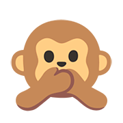 🙊 Emoji sich den Mund zuhaltendes Affengesicht Google Android 11.0.