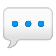 Emoji 💬 Fumetto su Google Android 11.0.