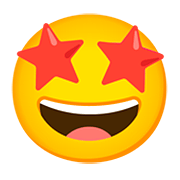 🤩 Emoji Rosto Com Olhar Maravilhado na Google Android 11.0.