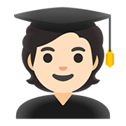 🧑🏻‍🎓 Emoji Student(in): helle Hautfarbe Google Android 11.0.