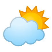 ⛅ Emoji Sol Detrás De Una Nube en Google Android 11.0.