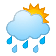 Emoji 🌦️ Sole Coperto E Pioggia su Google Android 11.0.