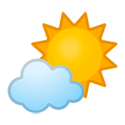 🌤️ Emoji Sol Detrás De Una Nube Pequeña en Google Android 11.0.