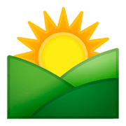 Emoji 🌄 Alba Sulle Montagne su Google Android 11.0.