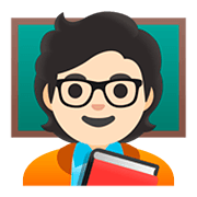 Emoji 🧑🏻‍🏫 Insegnante: Carnagione Chiara su Google Android 11.0.