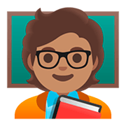 Emoji 🧑🏽‍🏫 Insegnante: Carnagione Olivastra su Google Android 11.0.