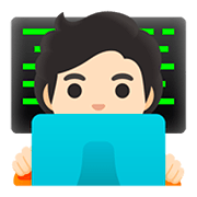 Emoji 🧑🏻‍💻 Persona Esperta Di Tecnologia: Carnagione Chiara su Google Android 11.0.
