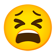 Emoji 😫 Faccina Stanca su Google Android 11.0.