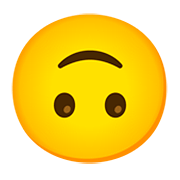 Emoji 🙃 Faccina Sottosopra su Google Android 11.0.