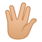Emoji 🖖🏼 Saluto Vulcaniano: Carnagione Abbastanza Chiara su Google Android 11.0.