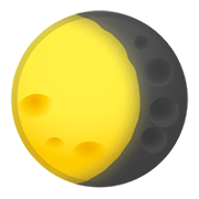 Emoji 🌖 Gibbosa Calante su Google Android 11.0.