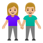 Emoji 👫🏼 Uomo E Donna Che Si Tengono Per Mano: Carnagione Abbastanza Chiara su Google Android 11.0.