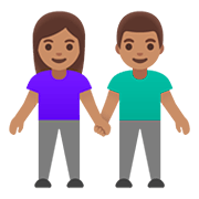 Émoji 👫🏽 Femme Et Homme Se Tenant La Main : Peau Légèrement Mate sur Google Android 11.0.