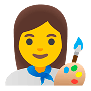 Emoji 👩‍🎨 Artista Donna su Google Android 11.0.