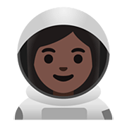 👩🏿‍🚀 Emoji Astronauta Mujer: Tono De Piel Oscuro en Google Android 11.0.