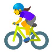 🚴‍♀️ Emoji Mujer En Bicicleta en Google Android 11.0.