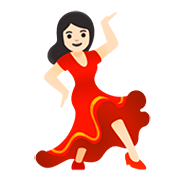 💃🏻 Emoji Mujer Bailando: Tono De Piel Claro en Google Android 11.0.