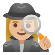 Emoji 🕵🏼‍♀️ Investigatrice: Carnagione Abbastanza Chiara su Google Android 11.0.