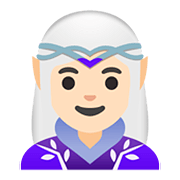 Émoji 🧝🏻‍♀️ Elfe Femme : Peau Claire sur Google Android 11.0.