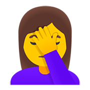 🤦‍♀️ Emoji sich an den Kopf fassende Frau Google Android 11.0.