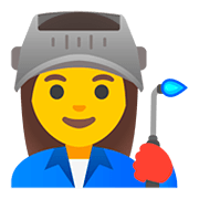 Emoji 👩‍🏭 Operaia su Google Android 11.0.