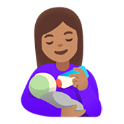 👩🏽‍🍼 Emoji Mujer Que Alimenta Al Bebé: Tono De Piel Medio en Google Android 11.0.