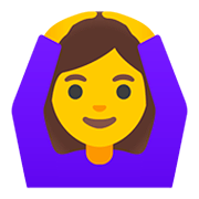 Émoji 🙆‍♀️ Femme Faisant Un Geste D’acceptation sur Google Android 11.0.