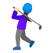 Emoji 🏌🏻‍♀️ Golfista Donna: Carnagione Chiara su Google Android 11.0.