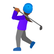 Émoji 🏌🏾‍♀️ Golfeuse : Peau Mate sur Google Android 11.0.