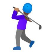 Emoji 🏌🏽‍♀️ Golfista Donna: Carnagione Olivastra su Google Android 11.0.