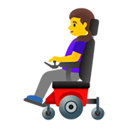 👩‍🦼 Emoji Frau in elektrischem Rollstuhl Google Android 11.0.