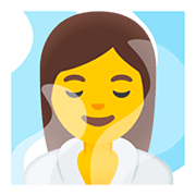 🧖‍♀️ Emoji Frau in Dampfsauna Google Android 11.0.