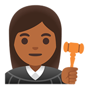 Emoji 👩🏾‍⚖️ Giudice Donna: Carnagione Abbastanza Scura su Google Android 11.0.