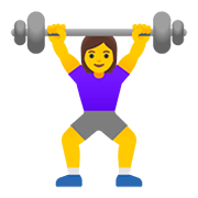 🏋️‍♀️ Emoji Mujer Levantando Pesas en Google Android 11.0.