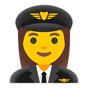 Emoji 👩‍✈️ Pilota Donna su Google Android 11.0.