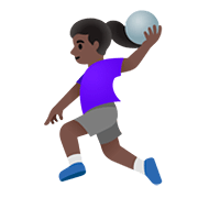 🤾🏿‍♀️ Emoji Handballspielerin: dunkle Hautfarbe Google Android 11.0.