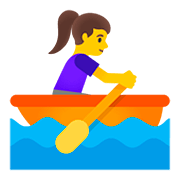 Émoji 🚣‍♀️ Rameuse Dans Une Barque sur Google Android 11.0.