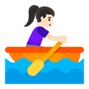Emoji 🚣🏻‍♀️ Donna In Barca A Remi: Carnagione Chiara su Google Android 11.0.