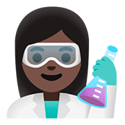 👩🏿‍🔬 Emoji Cientista Mulher: Pele Escura na Google Android 11.0.