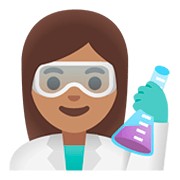👩🏽‍🔬 Emoji Cientista Mulher: Pele Morena na Google Android 11.0.