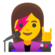 Emoji 👩‍🎤 Cantante Donna su Google Android 11.0.