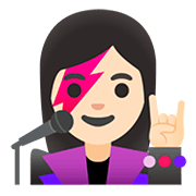 👩🏻‍🎤 Emoji Cantora: Pele Clara na Google Android 11.0.