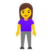 🧍‍♀️ Emoji Mujer De Pie en Google Android 11.0.