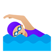 🏊🏼‍♀️ Emoji Schwimmerin: mittelhelle Hautfarbe Google Android 11.0.