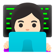 👩🏻‍💻 Emoji Tecnóloga: Pele Clara na Google Android 11.0.