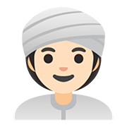 👳🏻‍♀️ Emoji Mulher Com Turbante: Pele Clara na Google Android 11.0.